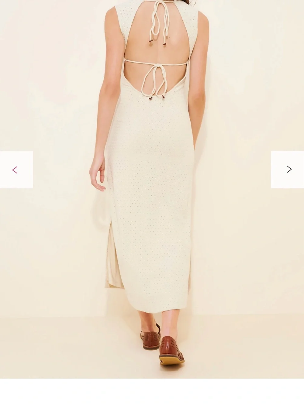 Free People Ivory Eventide Midi Dress NWT